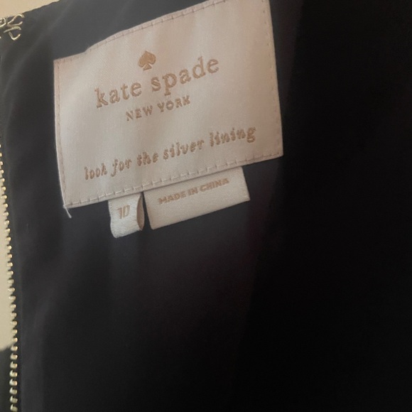 ♠️ Kate Spade Sleeveless Round Neck Back Zip A-Line Black Dress Size 10 - Picture 5 of 6